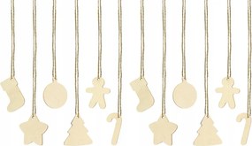 Ajándék Medálok Fa Formák 12db