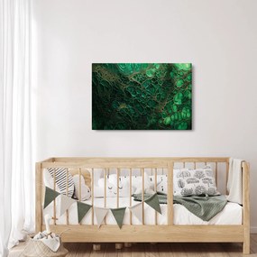 Kép - Zöld mikroszkópos kép (90x60 cm)