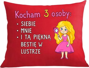 Párna párnahuzat Szeretem a 3 személyt Magam és a Szörnyeteg Valentin-nap