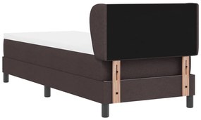 Boksz Rugós Ágy Matrac Kávébarna 80x200 cm Szövet