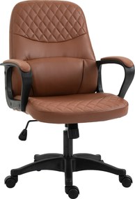 Vinsetto Ringató Irodai Szék 2 Masszázsponttal és USB Porttal, Barna Műbőr Irodai Karosszék Állítható Magassággal, 59x63x92-101cm | Aosom