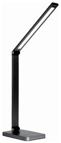 LED asztali lámpa vezeték nélküli töltővel LED/10W/230V fekete
