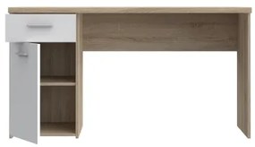 Íróasztal GINO fehér/sonoma tölgy