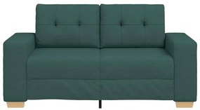 sötétzöld szövet loveseat kanapé 120 cm
