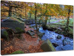 Vászonkép 90x60 Híd a parkban