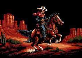 Poszter 29,7x21cm Galopp a prérin