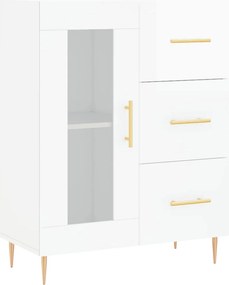 vidaXL magasfényű fehér szerelt fa tálalószekrény 69,5 x 34 x 90 cm