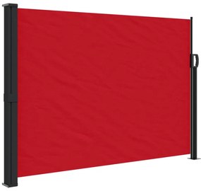 piros behúzható oldalsó napellenző 140 x 500 cm