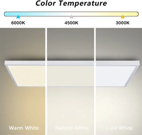 Brilagi - LED fürdőszobai mennyezeti lámpa FRAME LED/96W/230V 120x60 cm IP44 fehér