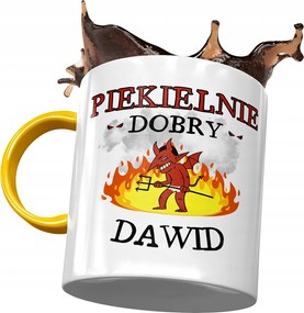 Sárga Bögre Dávid Férj Kollégának Ajándék Nyomtatott Fotóval