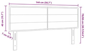 LED Ágytámla Vonal Design Világosszürke 72 cm Szövet