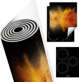 Tűzhelyvédő Szőnyeg Asztali Dekoráció 40x52 fekete színes fűszerek