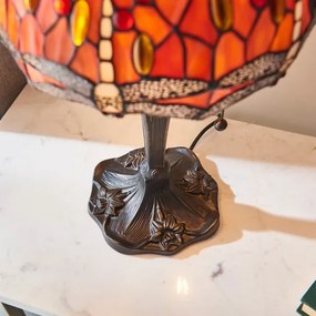 Endon 64092 - Tiffany DRAGONFLY asztali lámpa 2xE27/60W/230V Ø 30 cm