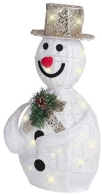 Fehér Hóember Alakú Kültéri Karácsonyi LED Fény 50 cm KUMPU Beliani