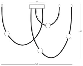 Zambelis 22248 - LED dimmelhető csillár zsinóron LED/42W/230V arany