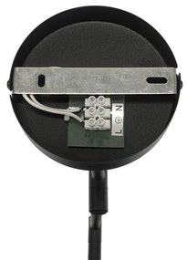 Fali lámpa fekete fekete árnyékolóval és állítható karral - Ladas Deluxe