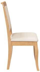 vidaXL 2 db természetes tömörfa gumiból készült étkezőszékek párnákkal