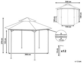 Kerti pavilon PARLATO (sötétszürke). 1026763