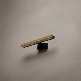 Brilagi - WOODY MIRROR 3 az 1-ben fürdőszobai LED tükörvilágítás LED/8W/230V IP44 fekete/tölgy