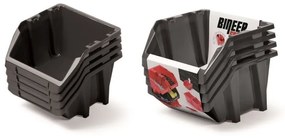 Kistenberg 4 darabos tárolódoboz készlet BINEER SHORT 272x238x160 mm fekete