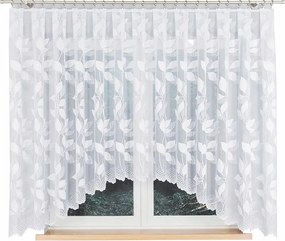 Jacquard függöny békák számára Marta 420x160 fehér