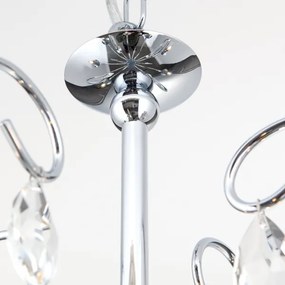 Orion LU 1658/5 - Kristály csillár láncon ALESSIA 5xE14/40W/230V fényezett króm