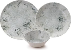 18 részes porcelán étkészlet fehér-antracit