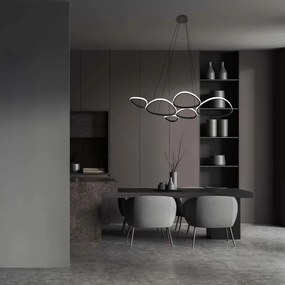 LED csillár kábelen PETRA LED/58W/230V 4000K fekete