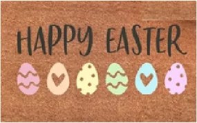 Lábtörlő lábtörlő 40x60 Couleur Happy Easter húsvéti