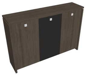 Verno közepes gardrób 188 x 46 x 130 cm, kombinált ajtó, antracit tölgy / fekete
