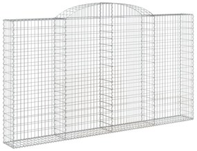 4 db íves horganyzott vas gabion kosár 300x30x160/180 cm
