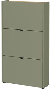 Szürkésbarna billenő ajtós cipőtartó 71x127x22 cm Ameca – Germania