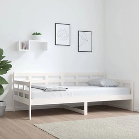 Fehér tömör fenyőfa kanapéágy 90 x 190 cm
