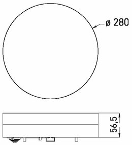 LED Fürdőszobai mennyezeti lámpa LED/24W/230V 3000/4000/6000K átm. 28 cm IP44