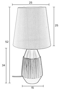 Fekete-bézs asztali lámpa Aysa - White Label
