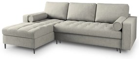Santo világosszürke kinyitható sarokkanapé, bal oldali - Milo Casa