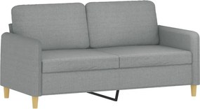 vidaXL kétszemélyes világosszürke szövetkanapé 140 cm