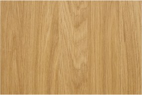 Kyoto lerakóasztal 1 fiókkal, tölgy furnér, natúr, fekete fém lábakkal, 50x40x50 cm