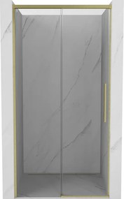 Mexen Rox 125 cm-es tolóajtós zuhanyajtó, átlátszó, arany kefélt - 8C2-125-000-55-00