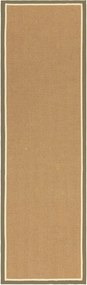 Khaki-natúr színű kétoldalas-kézi szövésű juta futószőnyeg 68x240 cm Bordo Herringbone Khaki – Asiatic Carpets