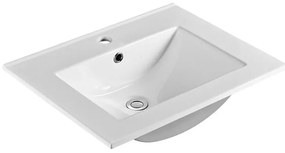 Mereo Mereo, Opto, fürdőszoba szekrény kerámia mosdóval 61 cm, riviera tölgy, MER-CN920