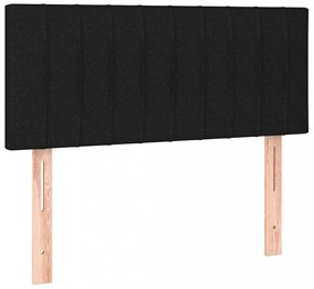 fekete szövet fejtámla 100x5x78/88 cm