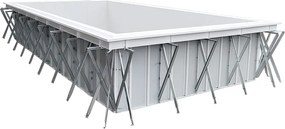 TIERRA PANEL POOL modulpaneles, süllyesztett víztükrű medence, 6,0 x 3,0 x 1,5 m, kék fóliával