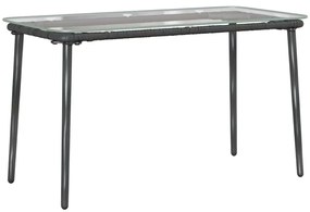 Kerti Asztal Fekete 80 x 40 x 45.5 cm Poli rattan