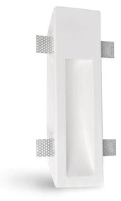 Fali gipsz süllyesztett festhető lábazati lámpatest - 100×350 mm – GU10 LED fényforrásokhoz