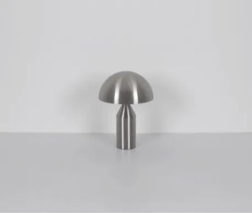 Globo 21030N Asztali lámpa, matt nikkel színű fém, matt fehér, fekete PVC kábel, billenőkapcsoló a kábelen, ø: 280mm, M: 390mm, kábelhossz 1500mm, 2x E27 40W 230V izzók nélkül