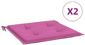 2 db rózsaszín szövet székpárna 50x50x4 cm