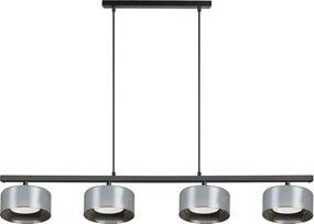 Brilagi - AURA LUX kábelen függő csillár 4xGX53/30W/230V fekete/füstszínű