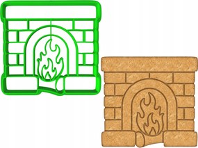 Karácsonyi Forma Mézeskalács lyukasztó Karácsonyi Kandalló