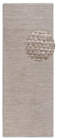 Bézs kézi szövésű gyapjúkeverék futószőnyeg 80x200 cm Pradesh Linen White – Elle Decoration